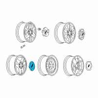 OEM GMC Envoy XUV Hub Cap ASSEMBLY Diagram - 9595346