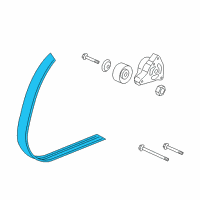 OEM 2010 Honda CR-V Belt, Power Steering Pump Diagram - 56992-REZ-A01