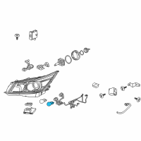 OEM 2012 GMC Terrain Stoplamp Bulb Diagram - 20998089