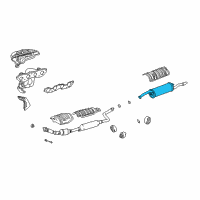 OEM 2006 Scion xA Muffler & Pipe Diagram - 17430-21601