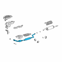 OEM 2005 Toyota Echo Converter & Pipe Diagram - 17410-21441