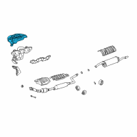 OEM 2001 Toyota Echo Heat Shield Diagram - 17167-21030