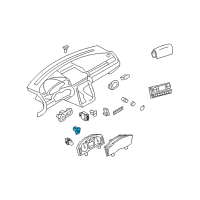 OEM 2005 Mercury Montego Trunk Lid Switch Diagram - 7G1Z-54432A38-AA