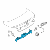 OEM 2015 BMW 435i xDrive Trunk Lid Lock Diagram - 51-24-7-353-615