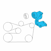 OEM 2007 Lexus IS350 Tensioner Assy, V-Ribbed Belt Diagram - 16620-31031