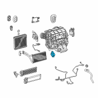 OEM Lexus RX350L Air Conditioner Radiator Damper Servo Sub Assembly, No.2 Diagram - 87106-0E120