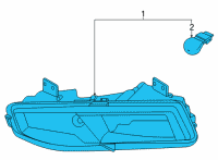 OEM 2022 Nissan Leaf Lamp Fog RH Diagram - 26150-8995A