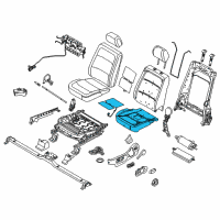 OEM Ford Flex Seat Cushion Pad Diagram - DA8Z-74632A23-J