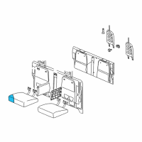 OEM 2010 Dodge Dakota Rear Seat Cushion Right Diagram - 1JL201D5AA