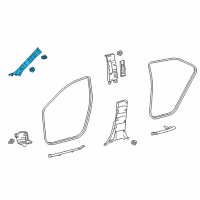 OEM 2015 Toyota Corolla Windshield Pillar Trim Diagram - 62210-02060-A0