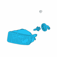 OEM 2001 Toyota Land Cruiser Fog Lamp Assembly Diagram - 81210-60122