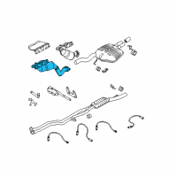 OEM 2004 BMW 530i Exchange. Exhaust Manifold With Catalyst Diagram - 18-40-7-523-903