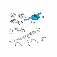 OEM BMW 525xi Rear Muffler Diagram - 18-30-7-535-104