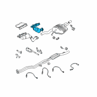 OEM BMW 525i Exchange. Exhaust Manifold With Catalyst Diagram - 18-40-7-523-904