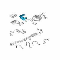 OEM 2004 BMW 530i Exchange. Exhaust Manifold With Catalyst Diagram - 18-40-7-523-904