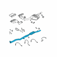 OEM BMW 525i Exhaust Pipe Diagram - 18-30-7-526-620