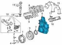 OEM 2022 GMC Sierra 3500 HD Front Cover Diagram - 12687775