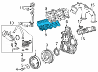 OEM 2022 GMC Sierra 2500 HD Valve Cover Gasket Diagram - 12691860