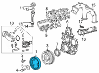 OEM 2021 GMC Sierra 2500 HD Pulley Diagram - 12692644