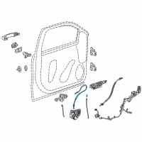 OEM 2016 GMC Sierra 3500 HD Lock Cable Diagram - 84083378