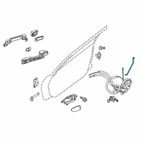 OEM 2013 Nissan Altima Rod Key Lock LH Diagram - 80515-9HS0A