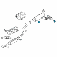 OEM 1991 Hyundai Scoupe Hanger-Exhaust Pipe Diagram - 28768-36000