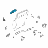 OEM 2003 Infiniti G35 Handle Assembly-Rear Door Outside, L Diagram - 82607-AC70A