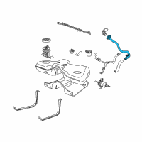 OEM 2002 Lincoln LS Filler Pipe Diagram - XW4Z-9034-AB