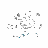 OEM 2005 Toyota Solara Release Cable Diagram - 64607-06060