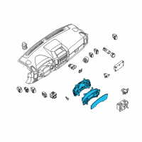 OEM 2009 Infiniti QX56 Speedometer Assy Diagram - 24820-ZX95A