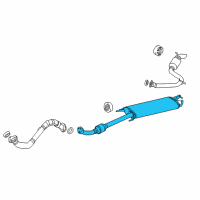 OEM Toyota RAV4 Muffler & Pipe Diagram - 17420-0V072