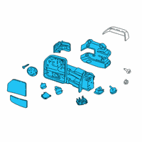 OEM 2017 Ford F-350 Super Duty Mirror Assembly Diagram - HC3Z-17683-TB