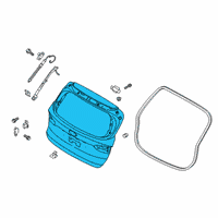 OEM 2019 Hyundai Santa Fe Panel Assembly-Tail Gate Diagram - 72800-S2100