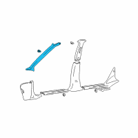 OEM 1999 Hyundai Sonata Trim Assembly-Front Pillar RH Diagram - 85820-38050-LT