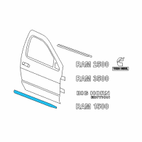 OEM Dodge Dakota Molding-Rear Door Diagram - 5HC44DX8AB