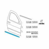 OEM 2004 Dodge Ram 1500 Molding-Rear Door Diagram - 5HC44DX8AB