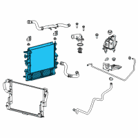 OEM 2019 Ram ProMaster 3500 Engine Cooling Radiator Front Diagram - 68210641AB