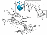 OEM 2020 BMW 228i xDrive Gran Coupe STORAGE TRAY, CUP HOLDER, CE Diagram - 51-16-7-951-771