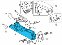 OEM BMW CENTER CONSOLE Diagram - 51-16-9-460-092