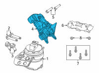 OEM 2021 Jeep Wrangler Bracket-Engine Mount Diagram - 68490438AA