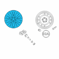 OEM Kia Optima Wheel Assembly-Aluminium Diagram - 52910A8610