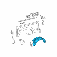 Genuine Toyota Tacoma Wheelhouse Liner diagram