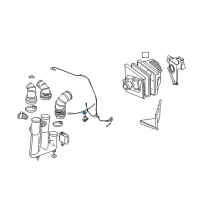 OEM 2004 Cadillac CTS HOSE, Air Cleaner Intake Diagram - 25736893