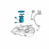 OEM 2012 Dodge Caliber Fuel Pump Module Assembly-And Level Sensor Module Diagram - 68051683AB