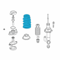 OEM Honda CR-V Spring, Rear Diagram - 52441-T0G-A12