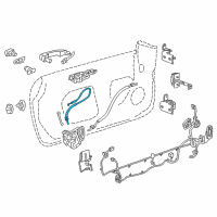 OEM Cadillac Lock Cable Diagram - 22947252