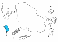 OEM 2020 Nissan Sentra Stay-Engine Mounting, Rear Diagram - 11337-6LB0A