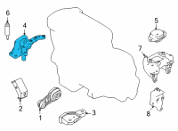 OEM 2022 Nissan Sentra Insulator-Engine Mounting, Rh Diagram - 11210-6LB0C