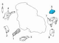 OEM 2021 Nissan Sentra Insulator-Engine Mounting, LH Diagram - 11220-6LB0A