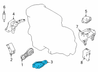 OEM 2021 Nissan Sentra Bracket-Engine Mounting, Rear RH Diagram - 11332-6LB0A